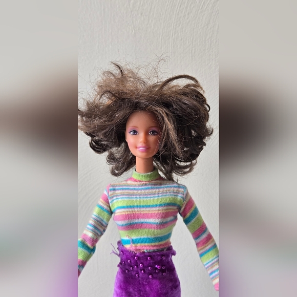1999 VTG Mattel Barbie Doll with Rainbow Striped Top and Purple  Pants - Picture 9 of 17